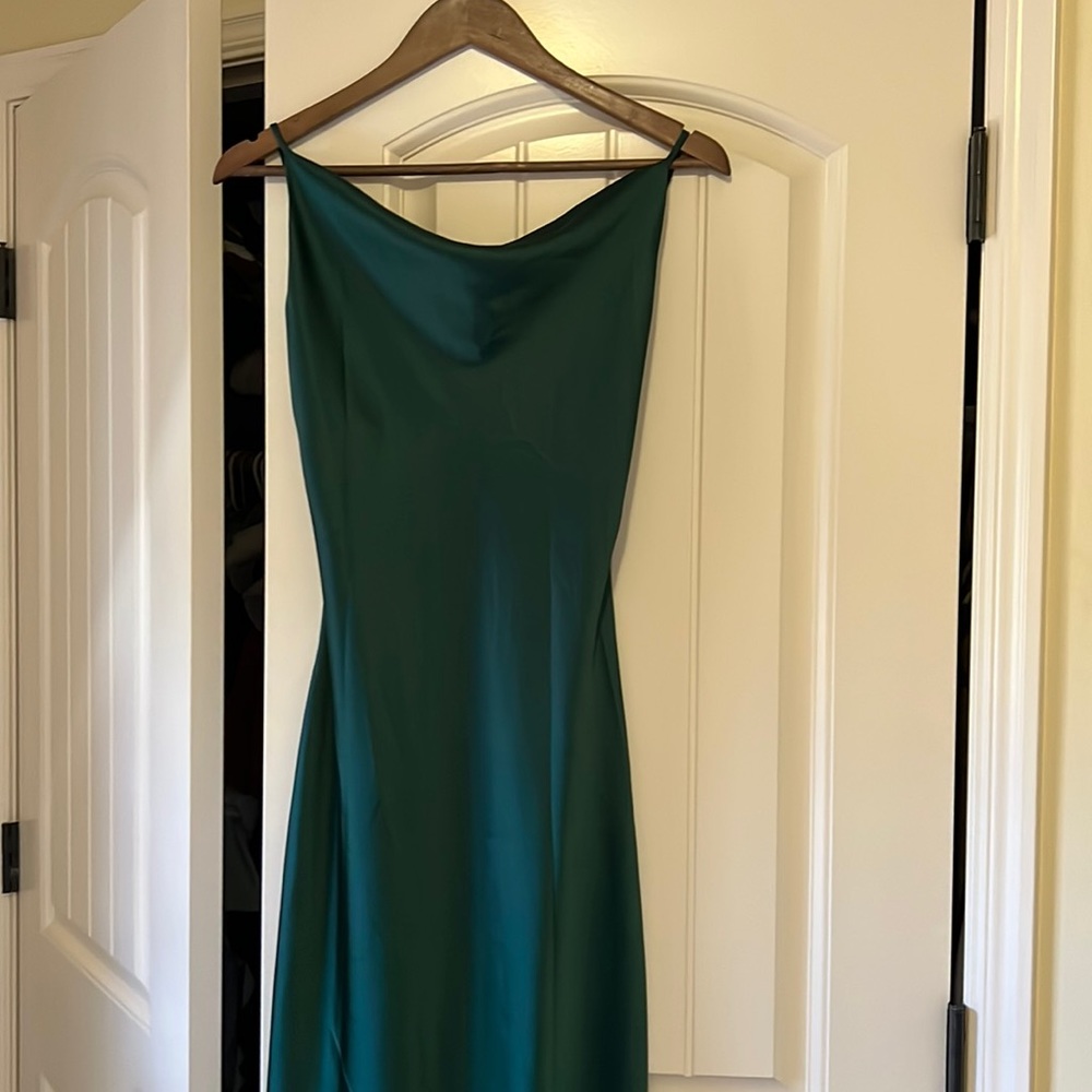 Princess Polly Satin/Silk Emerald Dress